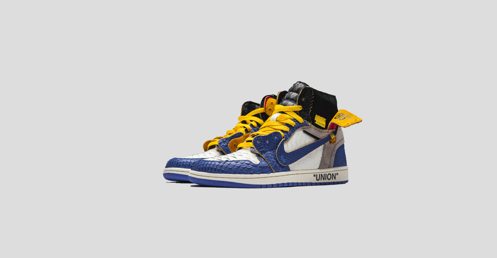 Blue off on sale white jordans