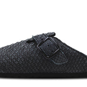 Luxe Mule- Black Python