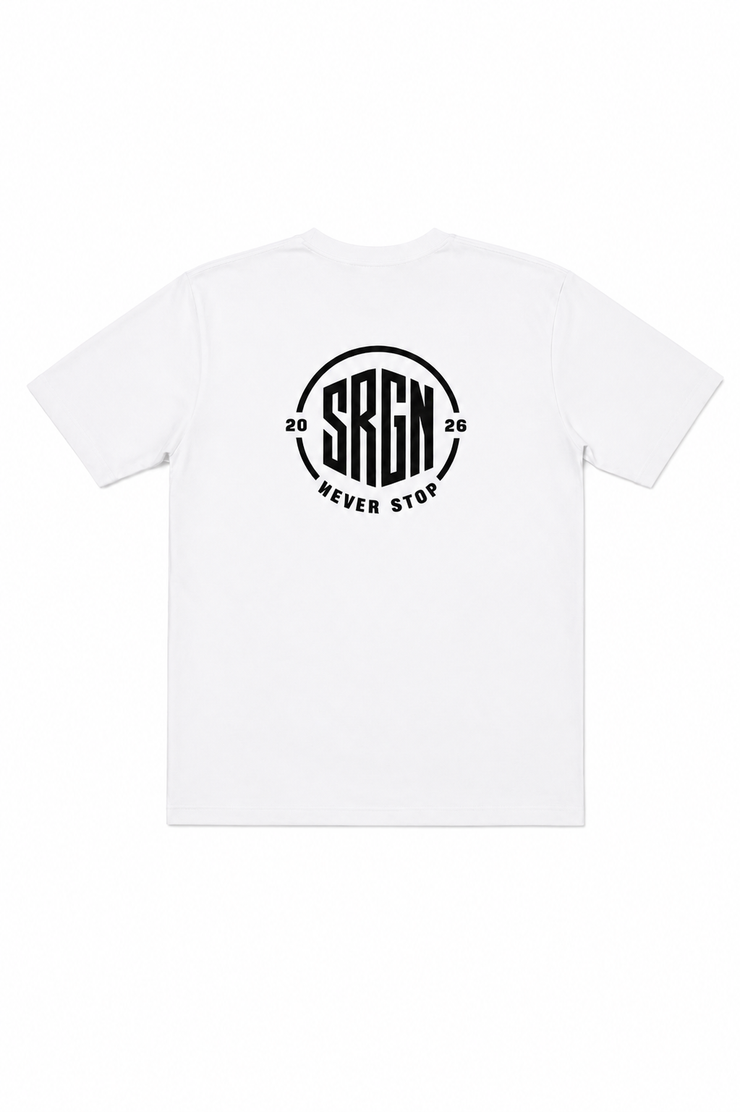 SRGN Never Stop Tee (White)