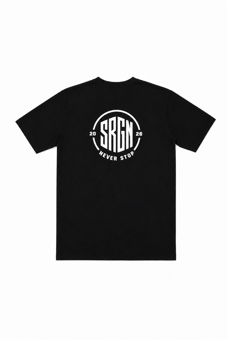 SRGN Never Stop Tee (Black)