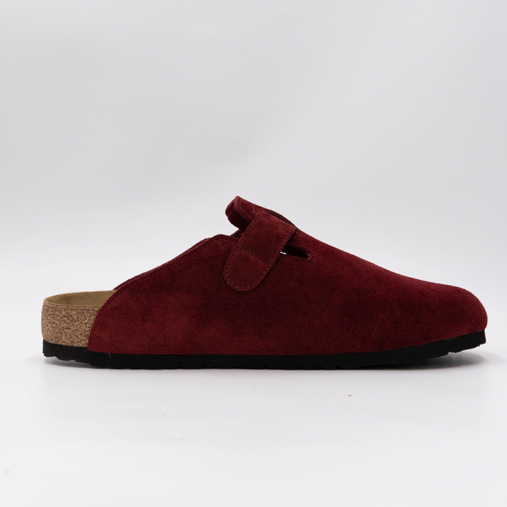 Birkenstock boston shearling top burgundy