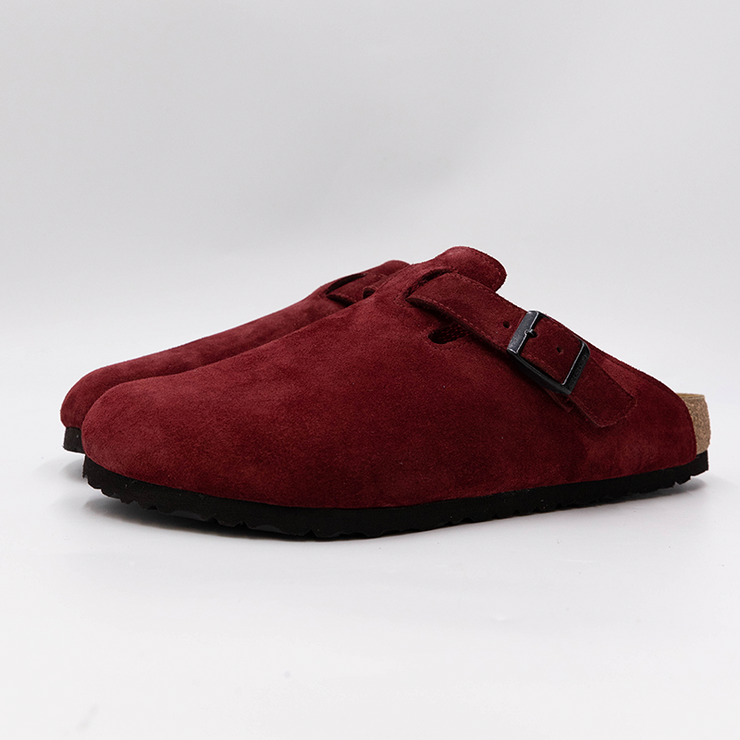 Burgundy birkenstocks sales