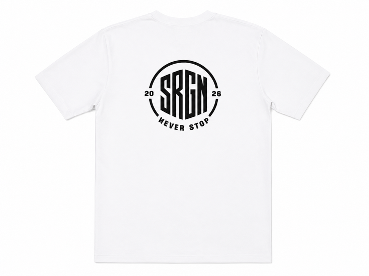 SRGN Never Stop Tee (White)