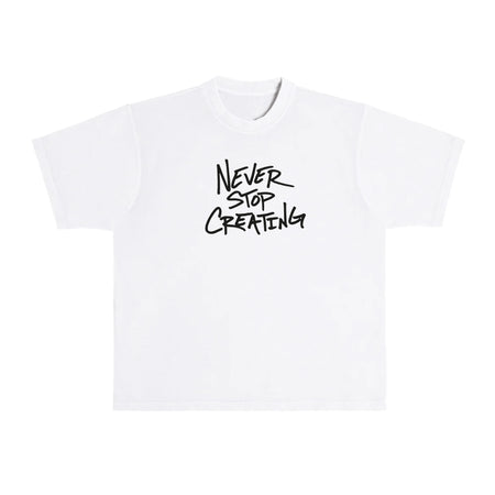 Never Stop Skull Tee - White