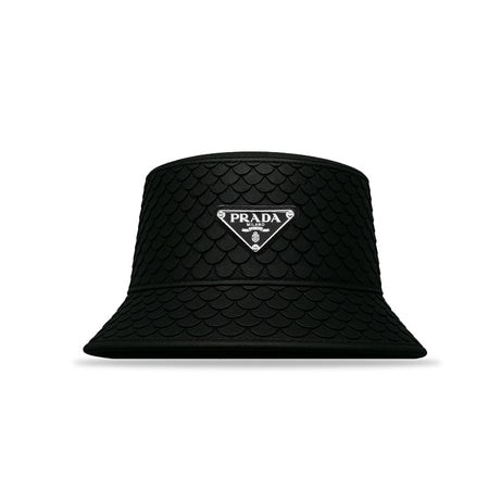 Prada Bucket Hat - Black Python