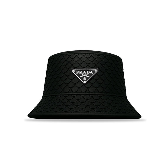 Prada Bucket Hat - Black Python