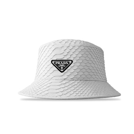 Prada Bucket Hat - White Python