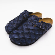 Navy Fish Scale Birk