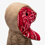 Red Vintage Bandana Burberry Plush Dinosaur